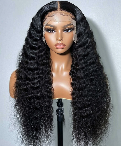 Glueless HD Lace Closure Wig | Deep Wave, 180% Density, Virgin Human Hair