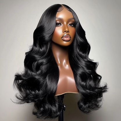 Glueless Loose Body Wave Wig | Pre-Bleached Knots, Swiss HD Lace, Pre-Cut, 180% Density