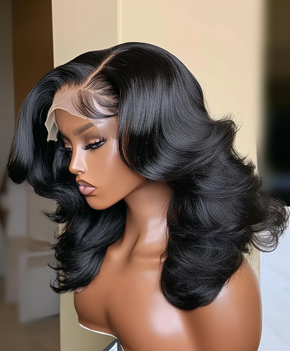 Loose Body Wave HD Lace Wig Short, Glueless, 180% Density, 100% Virgin Hair