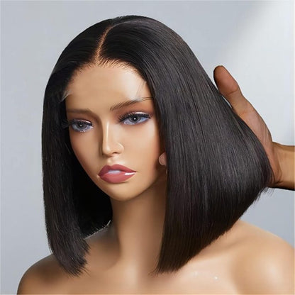 HD Lace Straight Bob Wig 180% Density, Virgin Human Hair, Pre-Everything