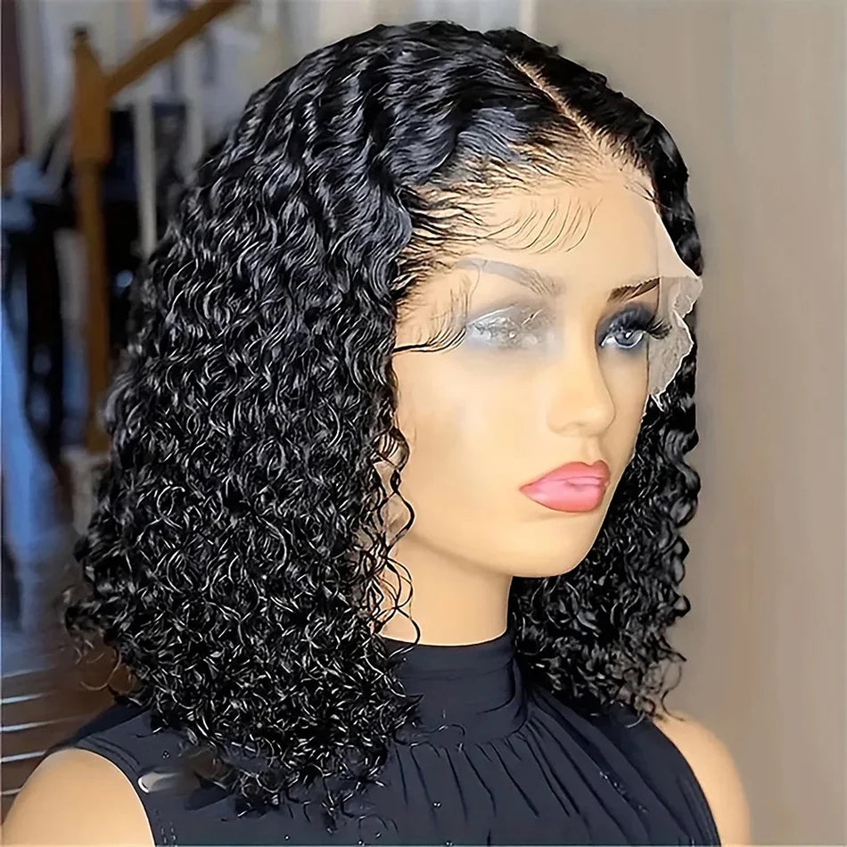 Mongolian Kinky Curly Wig | Brazilian Hair 13x4 Lace Front Human Hair Wigs Deep Curly Lace Closure Wig For Women