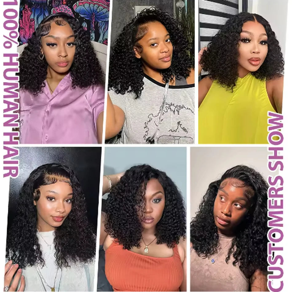 Mongolian Kinky Curly Wig | Brazilian Hair 13x4 Lace Front Human Hair Wigs Deep Curly Lace Closure Wig For Women