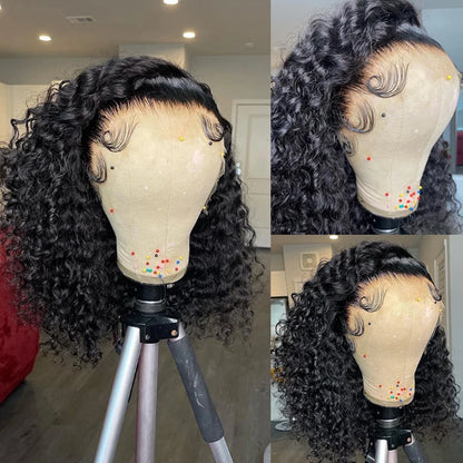 Mongolian Kinky Curly Wig | Brazilian Hair 13x4 Lace Front Human Hair Wigs Deep Curly Lace Closure Wig For Women