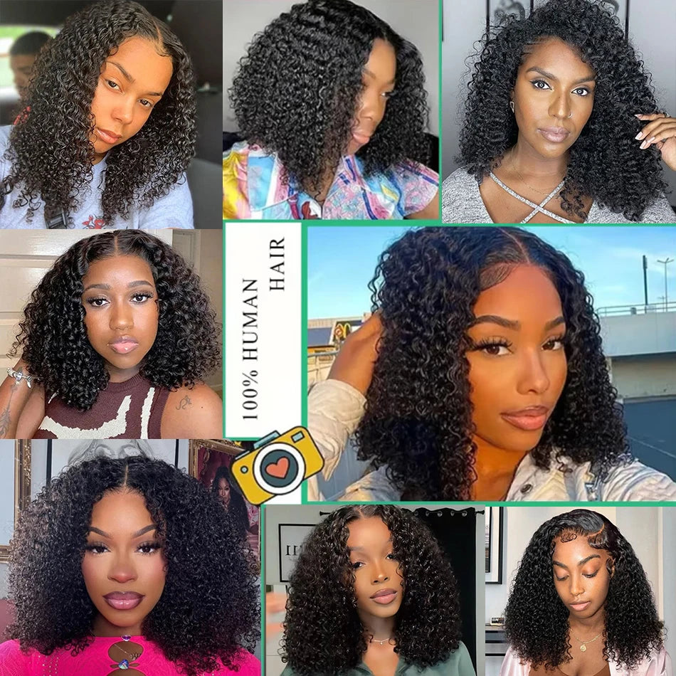 Mongolian Kinky Curly Wig | Brazilian Hair 13x4 Lace Front Human Hair Wigs Deep Curly Lace Closure Wig For Women