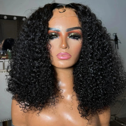 Mongolian Kinky Curly Wig | Brazilian Hair 13x4 Lace Front Human Hair Wigs Deep Curly Lace Closure Wig For Women