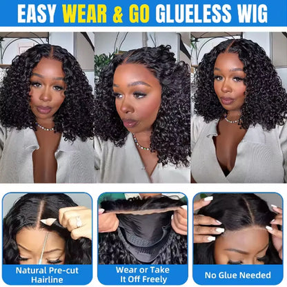 Mongolian Kinky Curly Wig | Brazilian Hair 13x4 Lace Front Human Hair Wigs Deep Curly Lace Closure Wig For Women