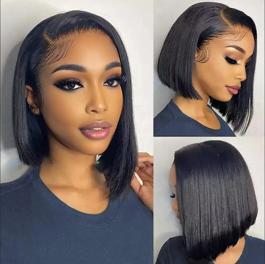 Glueless Wigs Human Hair Bob Wig| 4x4 Pre Cut Wear and Go Straight Wig 5x5 Bob Wigs For Women 13x4 Lace Front Wigs Human Hair