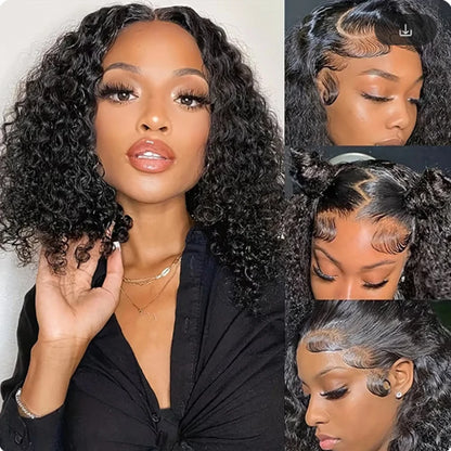 Mongolian Kinky Curly Wig | Brazilian Hair 13x4 Lace Front Human Hair Wigs Deep Curly Lace Closure Wig For Women