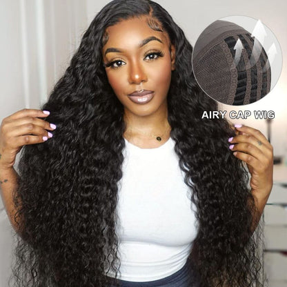 Glueless HD Lace Closure Wig | Deep Wave, 180% Density, Virgin Human Hair