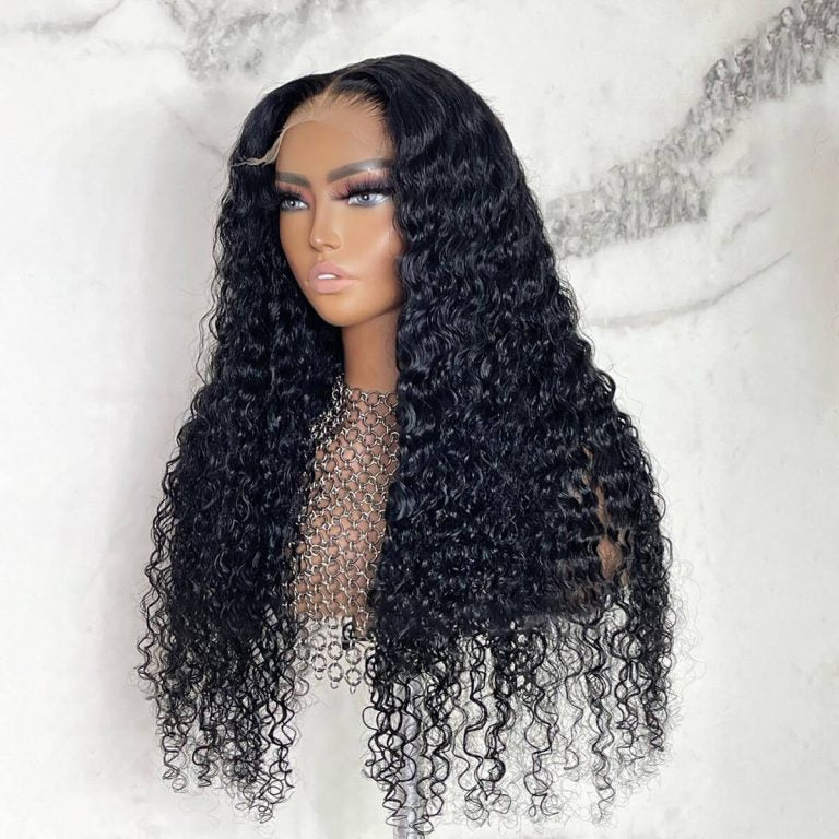 Glueless HD Lace Closure Wig | Deep Wave, 180% Density, Virgin Human Hair