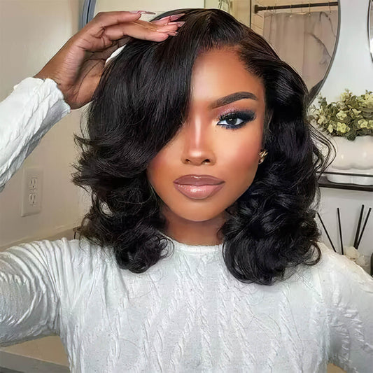 Loose Body Wave HD Lace Wig Short, Glueless, 180% Density, 100% Virgin Hair