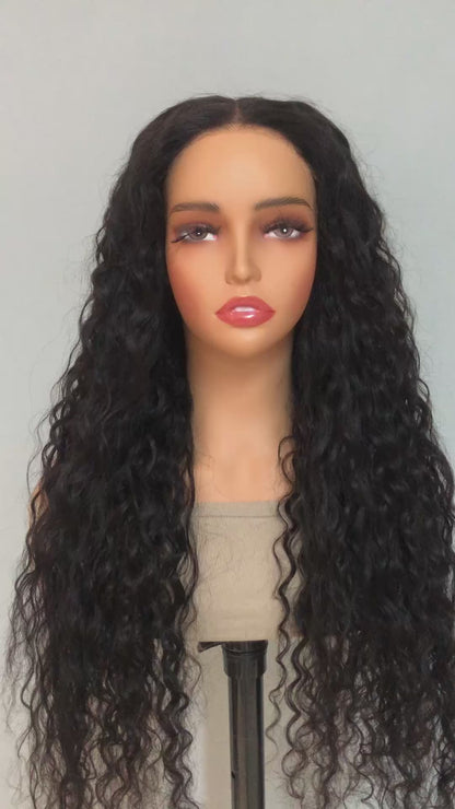 Glueless HD Lace Closure Wig | Deep Wave, 180% Density, Virgin Human Hair